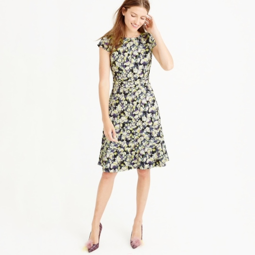 J. Crew Cap Sleeve Dress in Clover - Sz 2
